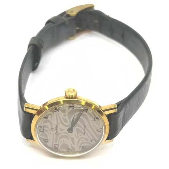 OMEGA Gold Marble Mosaic Arabic Dial Ladies Watch - Picture 8 of 10